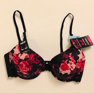 NWT! Maidenform 36C Demi Coverage Push Up Bra